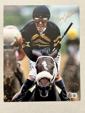 Gary Stevens autographed signed 8x10 photo Beckett BAS COA Jockey Oxbow Rare