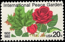 US Scott # 2014, International Peace Garden, 1982 20¢ Stamp, MNH
