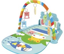 Baby Play Gym Music Mat with Piano  Newborn Activity Center  Tummy Time Crawli