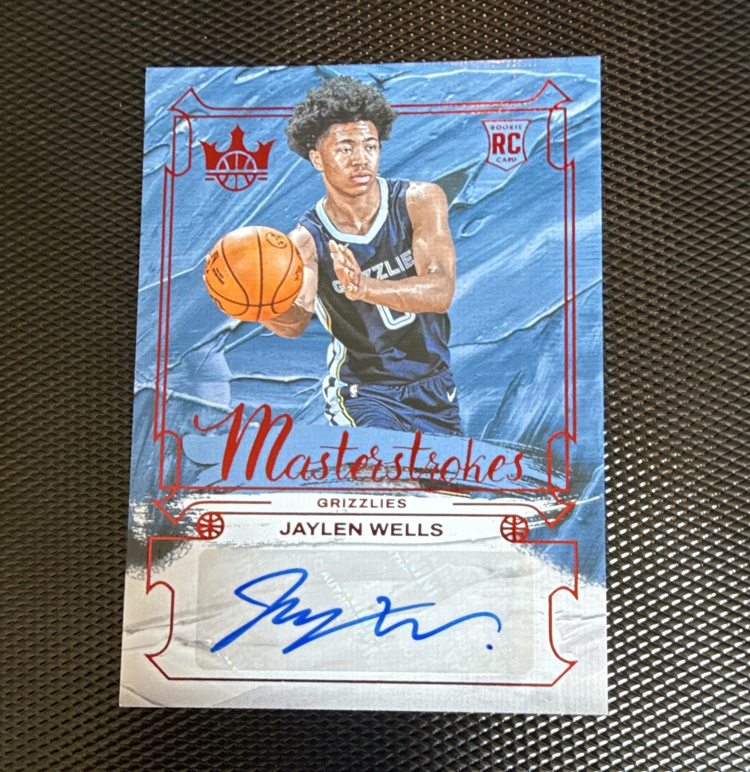 Panini 2024-25 Court Kings Masterstrokes Jaylen Wells MS-WEL RC Auto Ruby /75