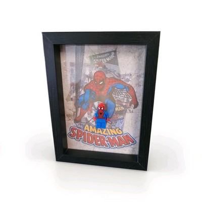 LEGO Marvel Spider-Man Minifigur 3D Bilderrahmen Shadow Box Fan Deko