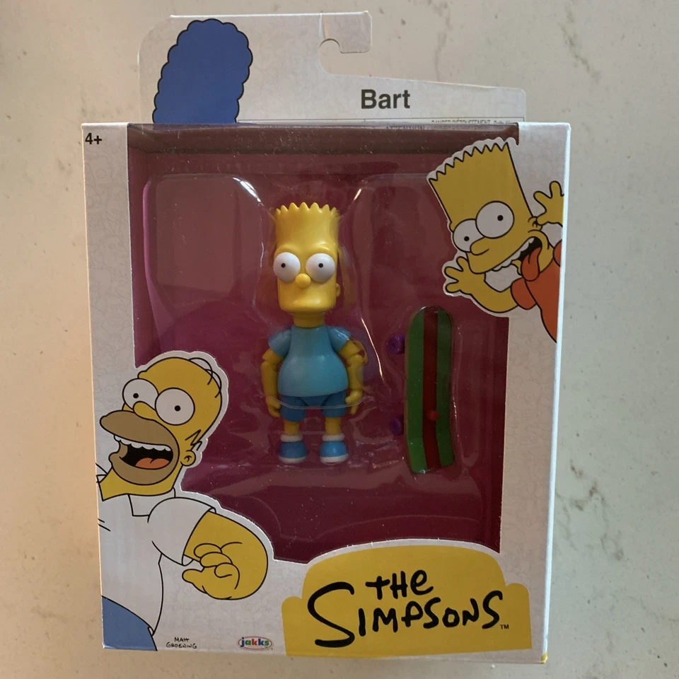 Juego de 4 figuras de 5" de The Simpsons Jakks Pacific Wave Bumblebee Man Carl Barney Bart Foto 3 de 4