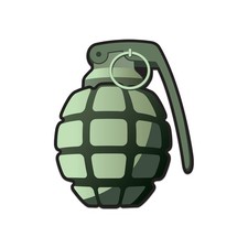 Green Hand Grenade Sticker Decal