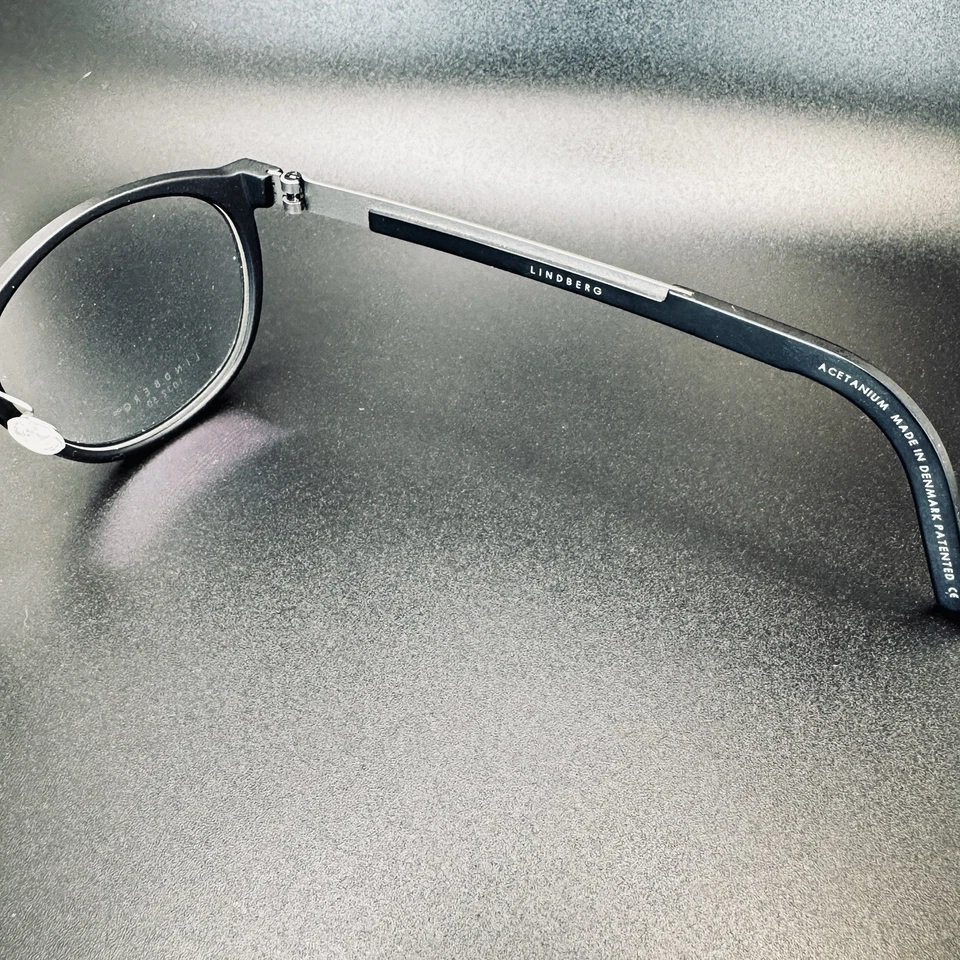 Gafas Lindberg Acetanium 1032 Ag58 081/be7l negras plateadas 50-21-135 B:40  Foto 3 de 4