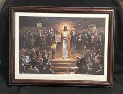 One Nation Under God Jon McNaughton Litho Print 18 x 13 Framed Patriotic America