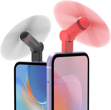 Type C Mini Fan 2 Pack , 180 Rotating Portable USB-C Cool Cooler Mobile Phone Fa