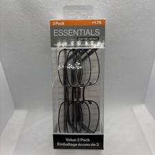ESSENTIALS Foster Grant Value 3 Pack Reading Glasses Strength: 1.75 Black