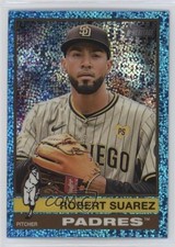 2025 Topps Heritage Chrome Light Blue Sparkle Refractor Robert Suarez #91 2g8