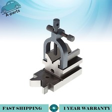 3-1/2" x1-7/8" x1-7/8" Angle V-Block W/Clamp Set Percision 0.0003 Hardened Steel