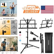 Portable Sheet Music Stand Height Adjustable Up to 54.3 Inches with Carrying Bag