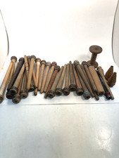 Wood Spools Bobbins Wooden Industrial 3"-8.75" Vintage Quills Mix Lot-30: