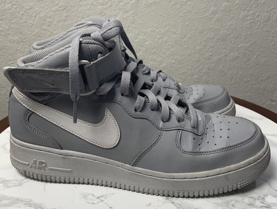Nike Air Force 1 Mid White Men's Size 9 US 315123‑033 Wolf Grey