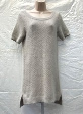 Marc by Marc Jacobs Short Sleeve V Back Wool Knit Mini Dress in Beige Size M