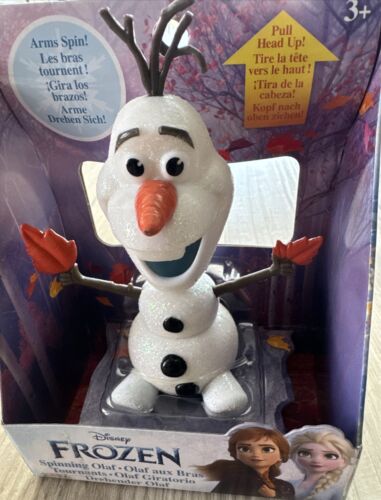 Disney Frozen 2 Spinning Snowman Olaf Figure Toy Brand New In Box 3 Inch RARE.