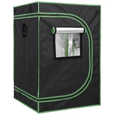 Mylar Hydroponic Grow Tent with Observation Window and Floor Tray Plant Growing 