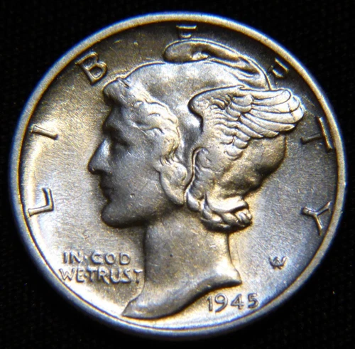 1945 D United States Silver Mercury Dime - Uncirculated - Clearance Price ! #241
