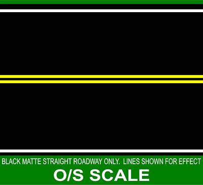 HIGHWAY STREET 6'' X 36'' ROADBED BLACK MATTE STRAIGHT TRAIN GARDEN LAYOUT