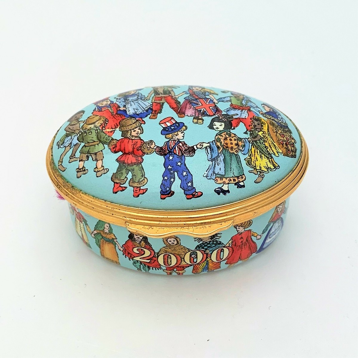 2000 Halcyon Days English Enamel 'Children of the Millennium