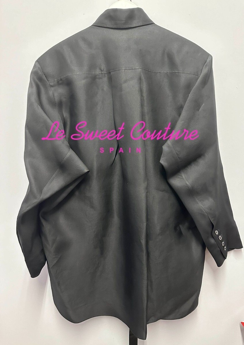 ZARA WOMAN NWT FW24 BLACK LONG BELTED SHIRT ZARA ICONS ZARA WOMAN NWT FW24 BLACK LONG BELTED SHIRT ZARA ICONS