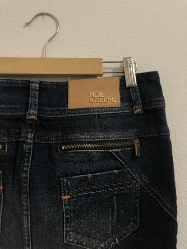 ICEBERG Gonna minigonna jeans denim Tg 40 - Picture 6 of 12