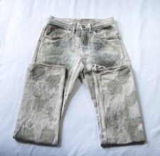 David Bitton Sample Studio Acid Green Bleach Wash White Selvedge Denim Jeans 1/1