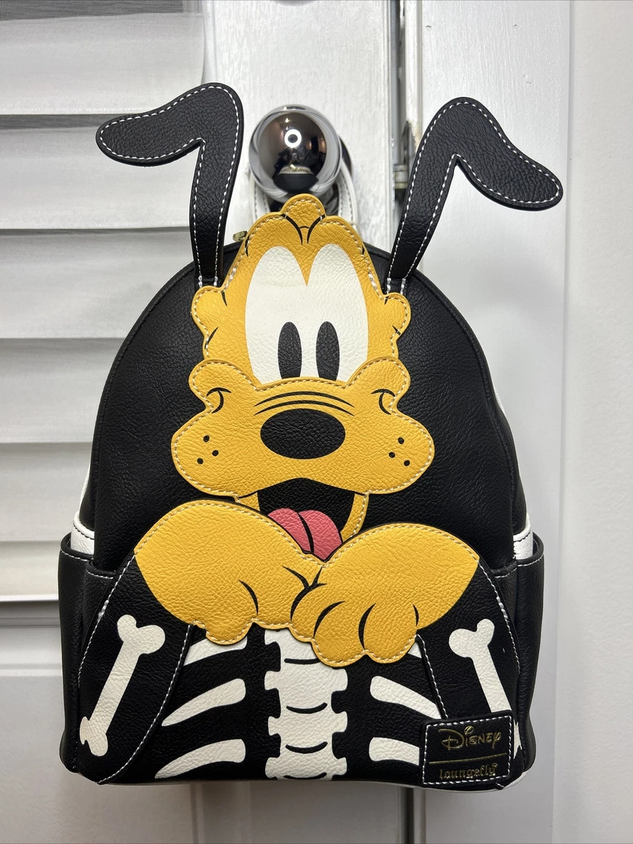 RARE NEW WITH TAGS Loungefly Disney Pluto Skeleton Mini Backpack