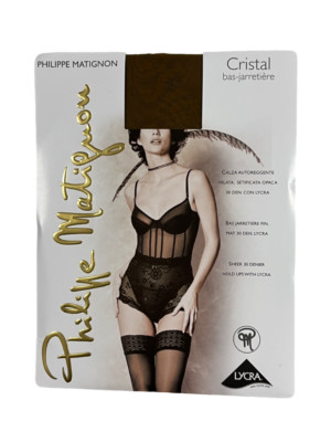 PHILIPPE MATIGNON Hold-Ups 30 Den CRISTAL Color The Bas-Jarretiere