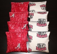 University of ALABAMA CRIMSON TIDE 8 CORNHOLE BEAN BAGS All Weather Resin Filled