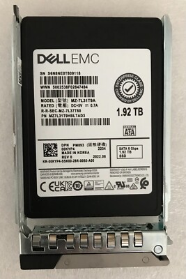 00KYP4 DELL SAMSUNG MZ-7L31T9A 1.92TB SATA RI 6Gbps SSD R640 R740