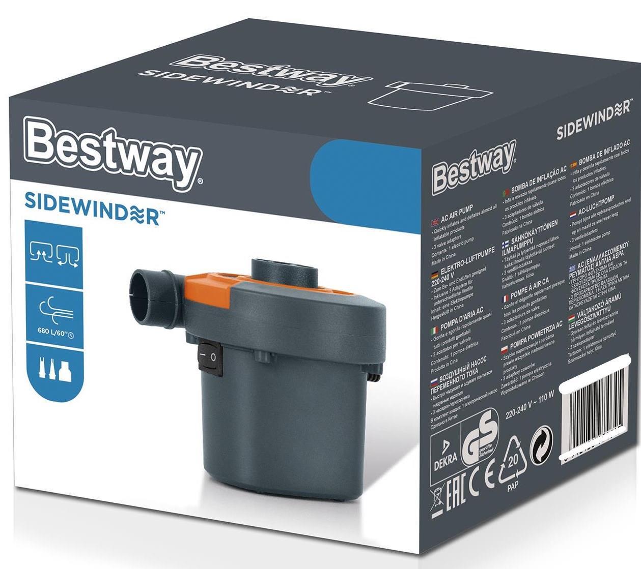 Bestway Air pump Sidewinder D Cell Battery Powered inflates deflates