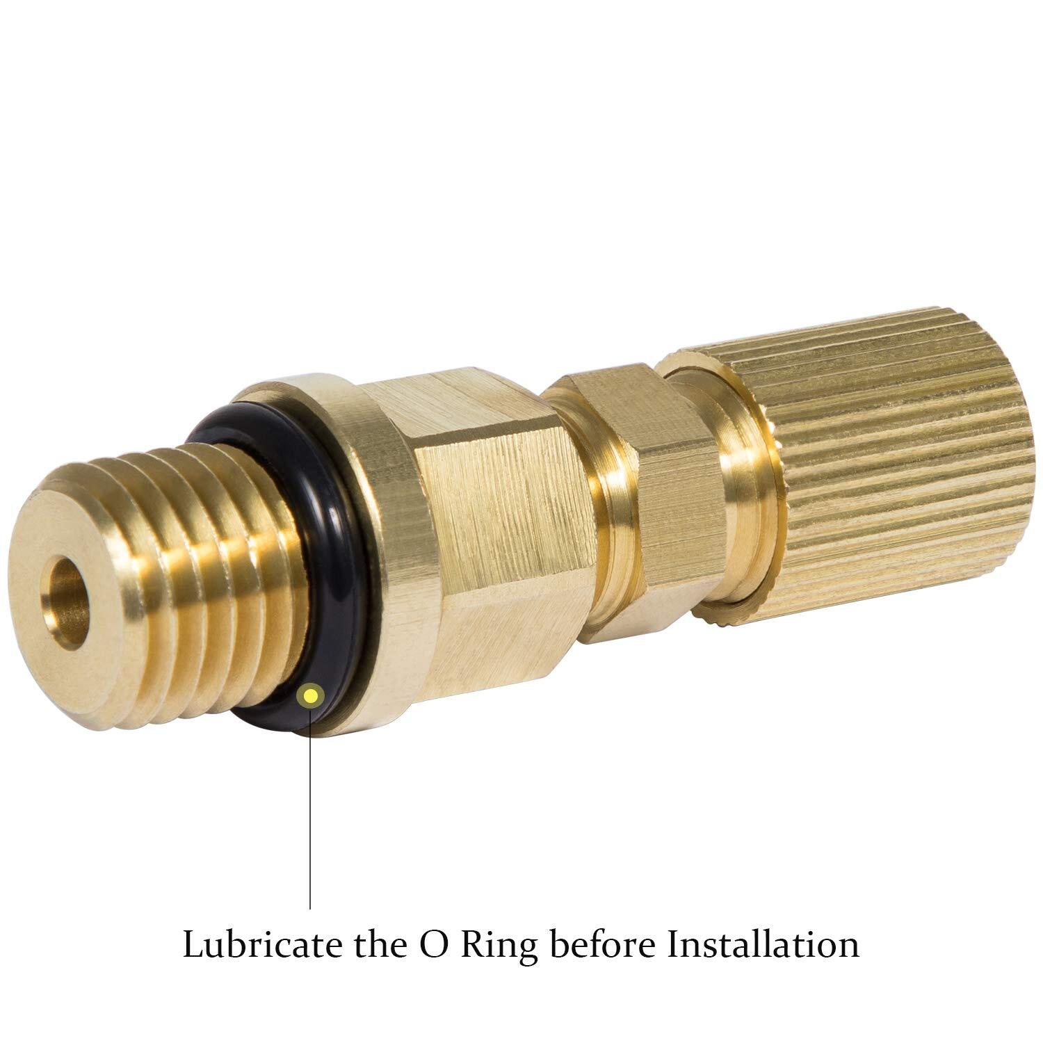 6.0L Ford Powerstroke Diesel Fuel Pressure Test Port & Adapter w/ Schrader Valve eBay