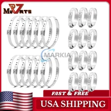 24 Pcs Adjustable Universal Axle CV Joint Boot Crimp Clamps Small & Large Kits