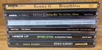 6 CD lot Kenny G Spiro Gyra Dave Koz Gerald Albright Soft jazz Sax saxophone