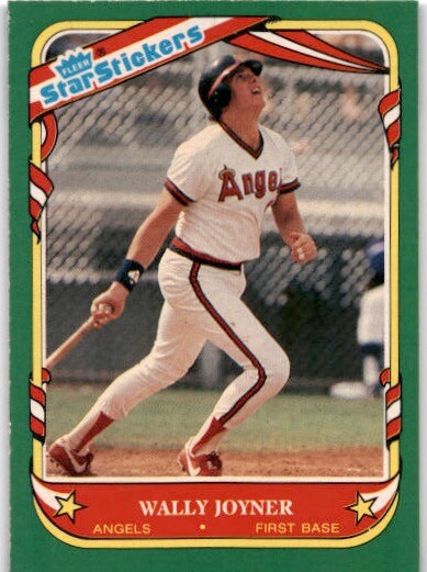 WALLY JOYNER 1987 Fleer Star Stickers #68 California Angels