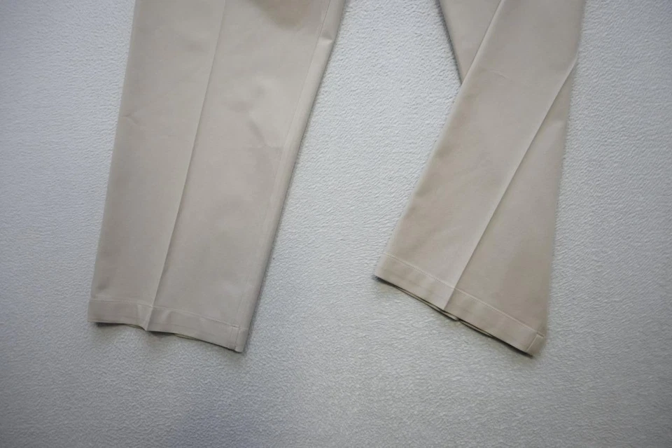 Calça de golfe Dunning bege lisa solta ajuste seco desempenho masculina tamanho 40 x 30 - Imagem 3 de 4