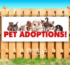 PET ADOPTIONS Advertising Vinyl Banner Flag Sign Many Sizes