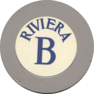 1970's Crest & Seal Plain Mold Roulette Chip Riviera Casino Las Vegas Nv Table B