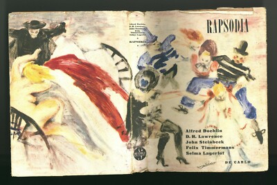libro RAPSODIA Doeblin Lawrence Steinbeck Timmermans Lagerlof 1946 DE CARLO