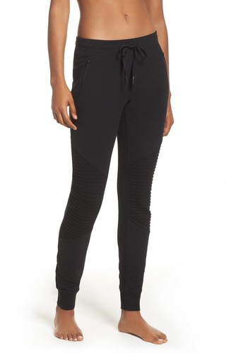 Alo Urban Moto Sweatpants - Black - XS 
