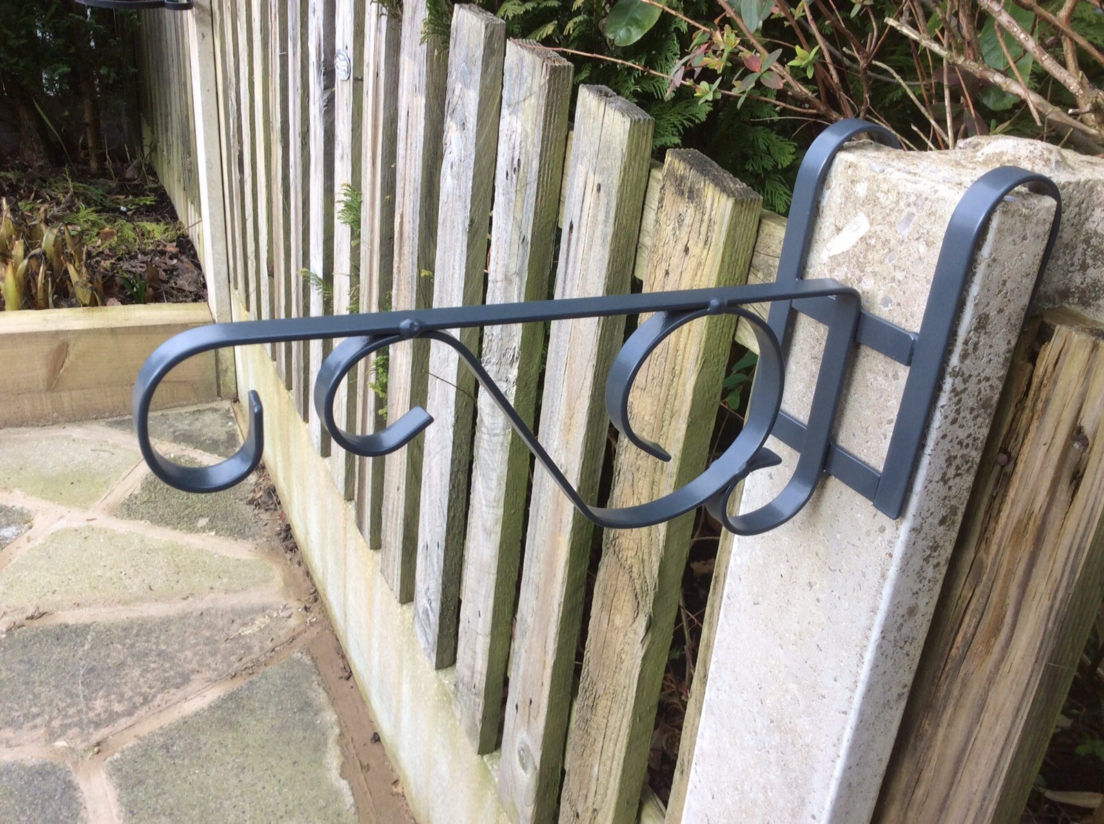 Concrete Fence Post Bracket Anthracite Grey