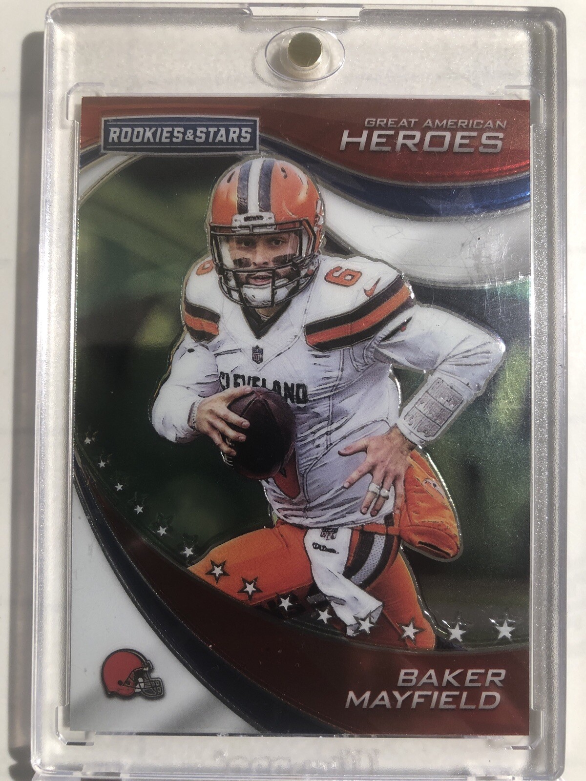 2019 Rookies & Stars Great American Heroes Baker Mayfield #GAH-BM