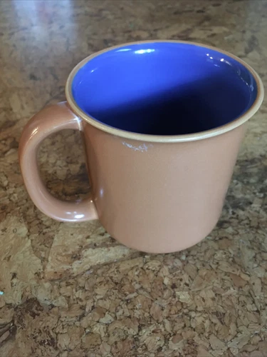 Vintage Crown Corning Japan Sonora Terra Cotta Aqua Coffee Tea Cup Mug