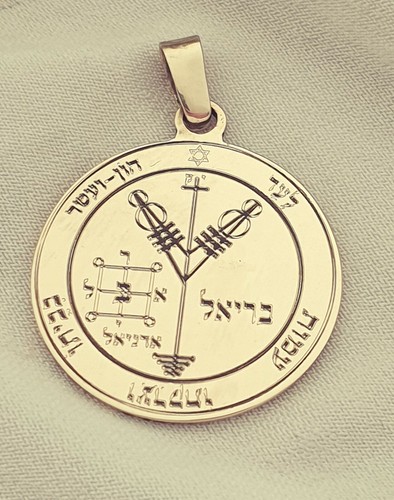 Gold 9K-14К Amulet Seal of Great Abundance Pentacle Solomon Seal Pendant - Picture 4 of 6