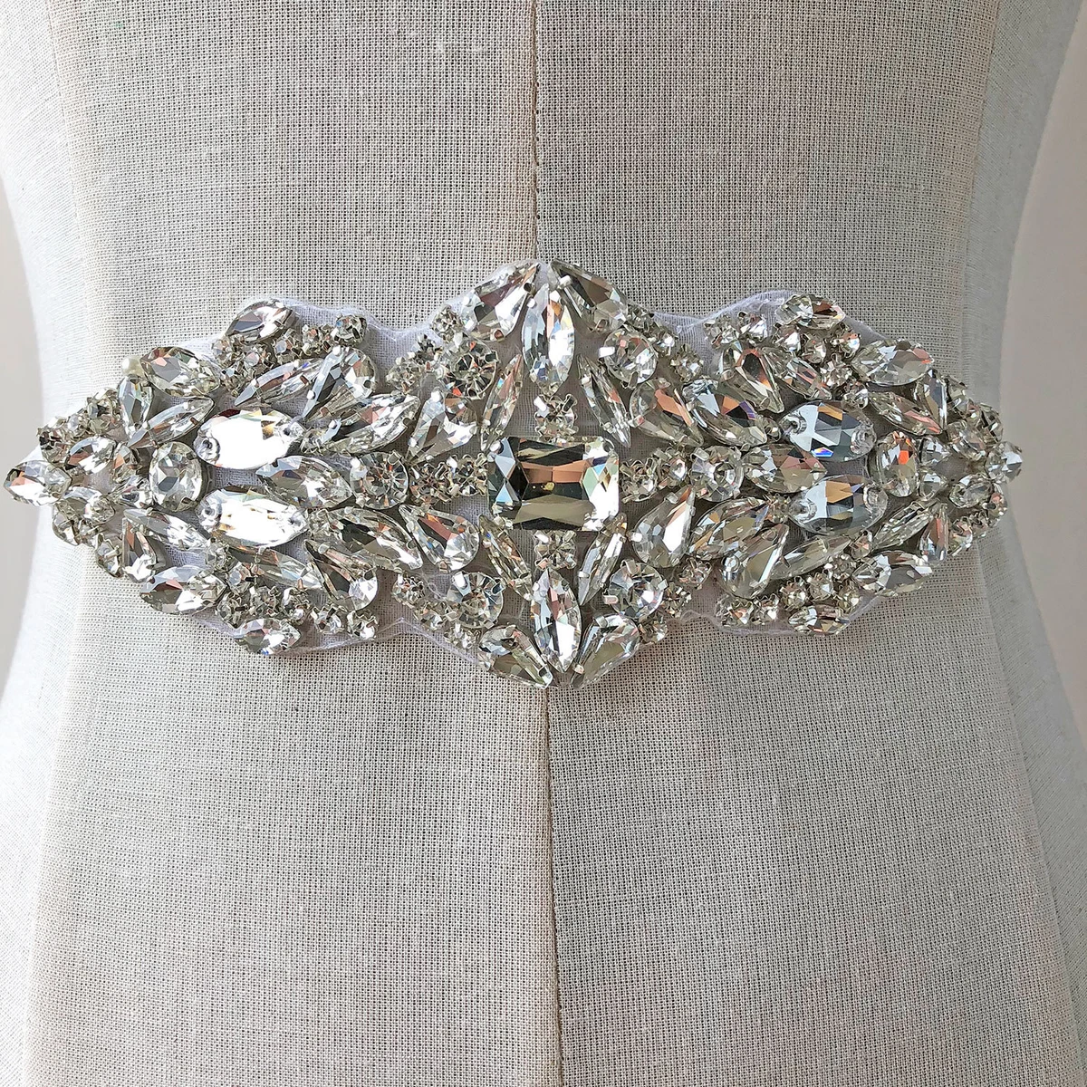 Strass Sposa Brillantini Catena Danza Costume Motivo Abito Da - Foto 6