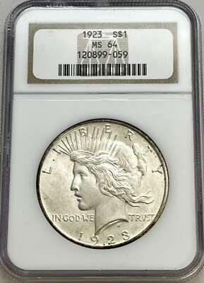 1923年PEACEDOLLAR アメリカNGCMS64 3666714-222 1923 Peace Silver Dollar NGC MS 64 | eBay