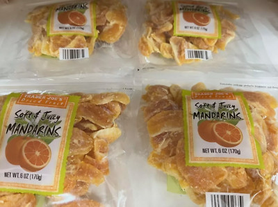 4-Pack Trader Joe's Soft And Juicy Mandarins Dried Fruit 6 oz. Each