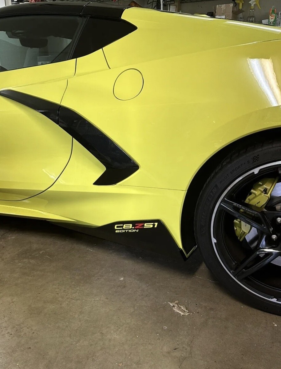 PAIR of (2) 2020-2024 C8 Corvette C8 Z51 Rear Vinyl Decals Yellow Z Style# 2