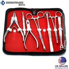 ODM 7 Body Piercing Instruments Kit Tools Penington Forceps New, DS-1115