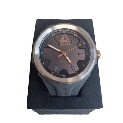 Reebok Impact grau & silber Herren Armbanduhr RD-IMP-G3-S1IA-A3 New Old Stock