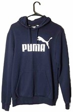 Puma Blue Sweater Hoodie Pullover Logo Men’s Small Excellent Flawless Condition